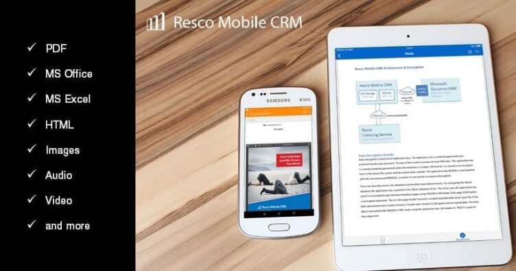 Work with documents in Resco Mobile CRM