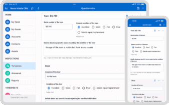 Data collection - mobile and desktop interface