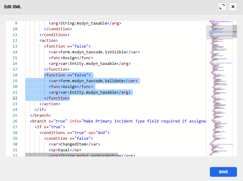Search faster inside the XML Editor than using Ctrl+F in the UI