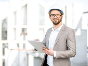 Field Sales Engineer with tablet.