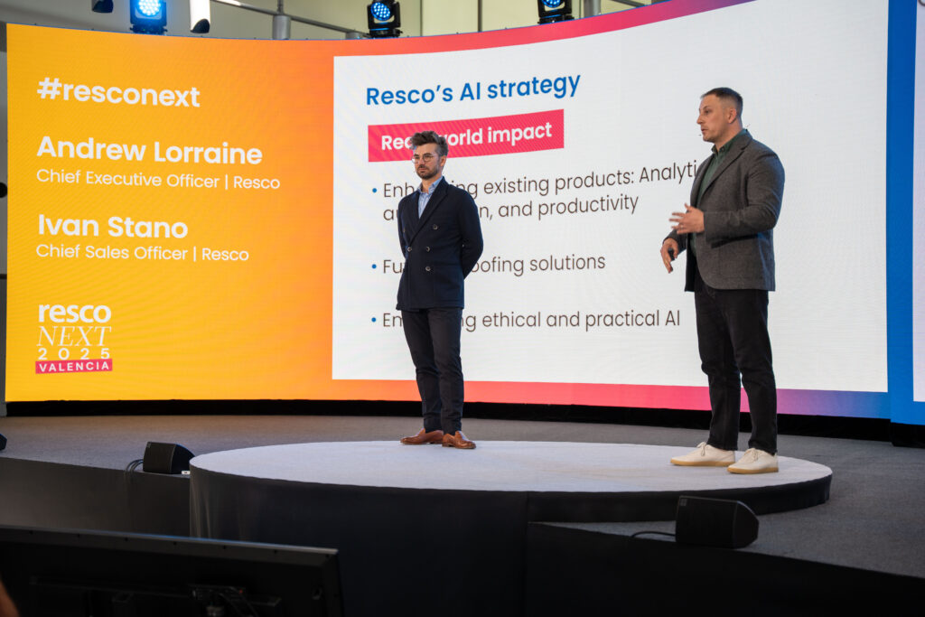Andrew Lorraine and Ivan Stano presenting Resco Roadmap at Resco Next 2025