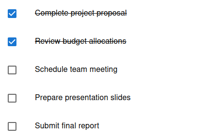 PCF Checklist Field Service detail