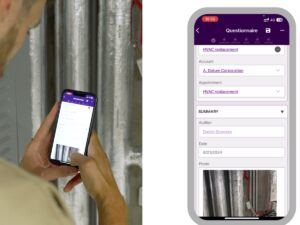 Resco mobile questionnaire for property inspections.