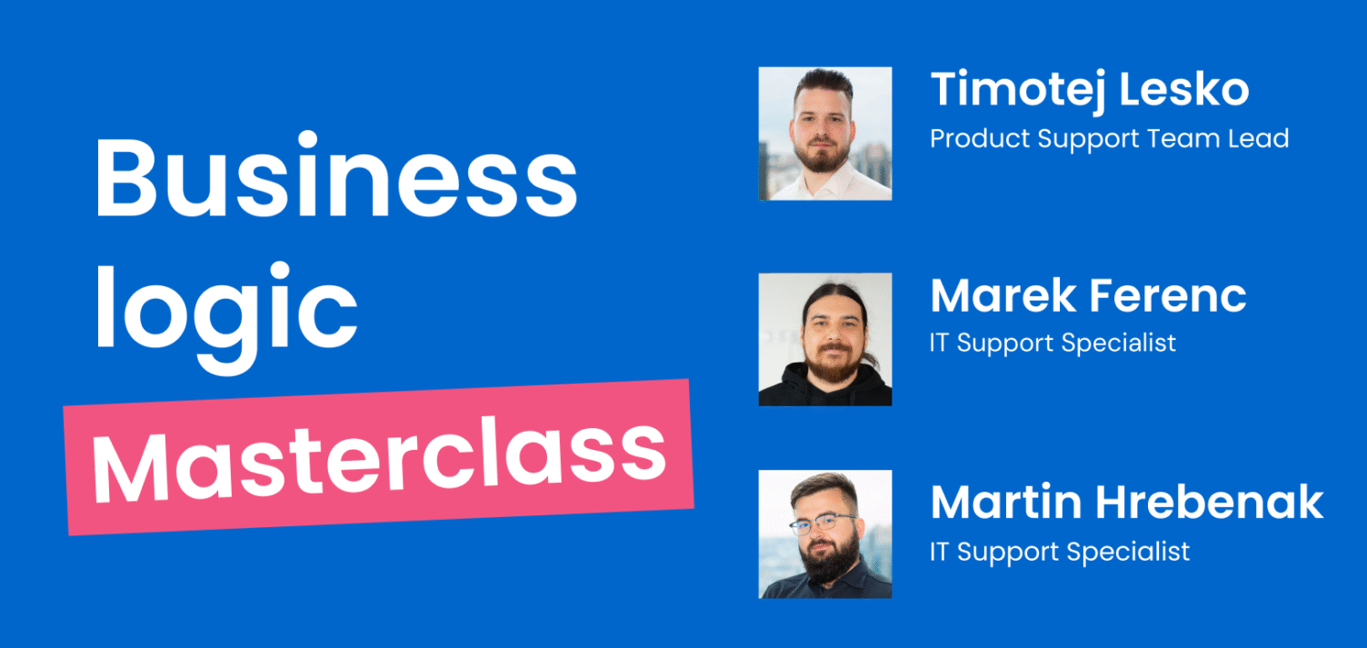 Masterclass title image featuring Timotej Lesko, Marek Ference, and Martin Hrebenak