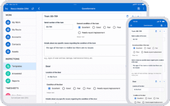 Data collection - mobile and desktop interface