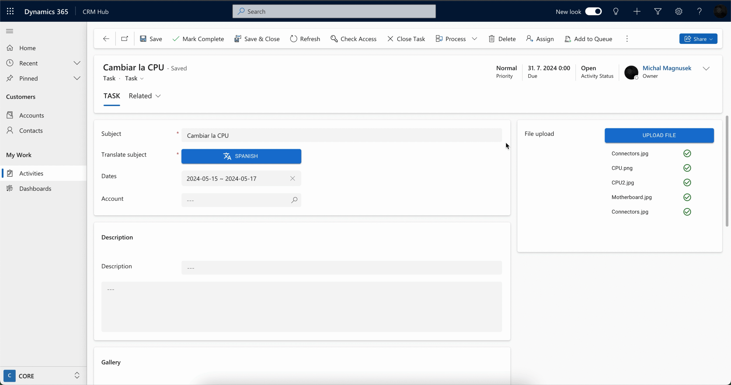 PCF File Uploader All Users detail