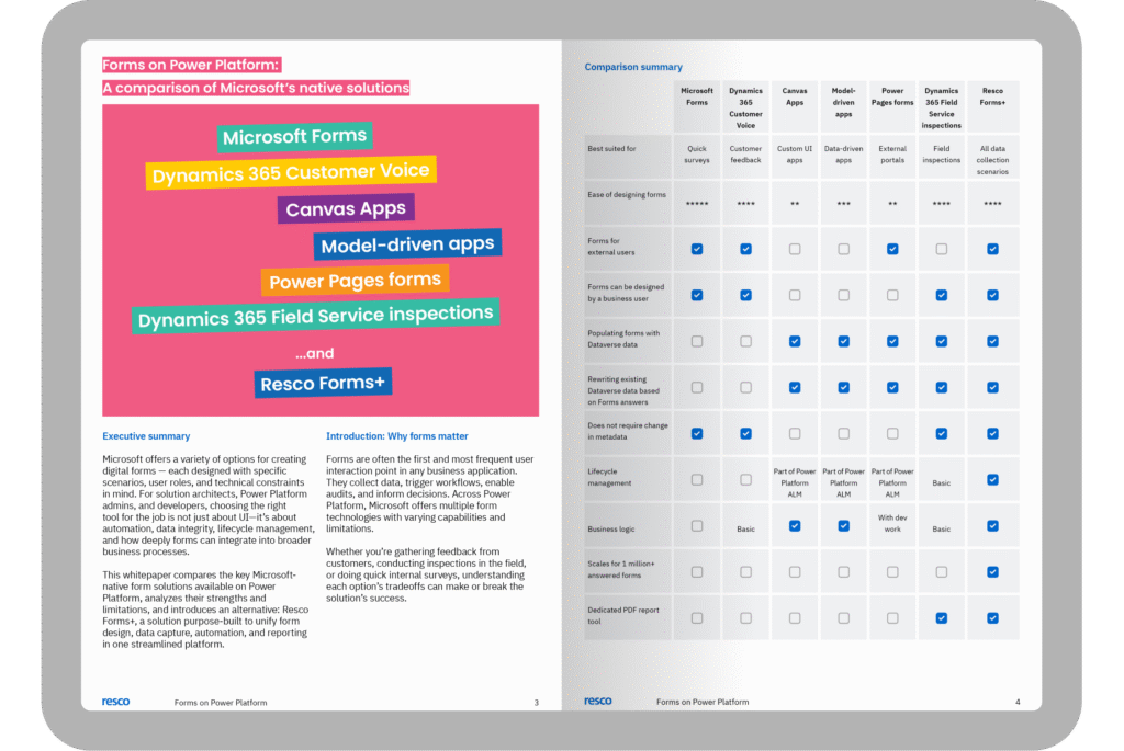 Forms on Power Platform whitepaper preview