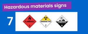 Hazardous material signs