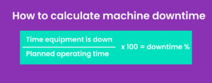 How to calculate machine downtime.