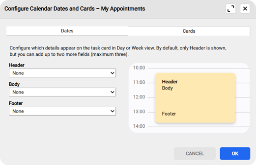 resco cutomizable calendar cards winter update 2026
